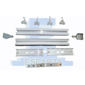 Riel cuadrado de aluminio blanco o natural